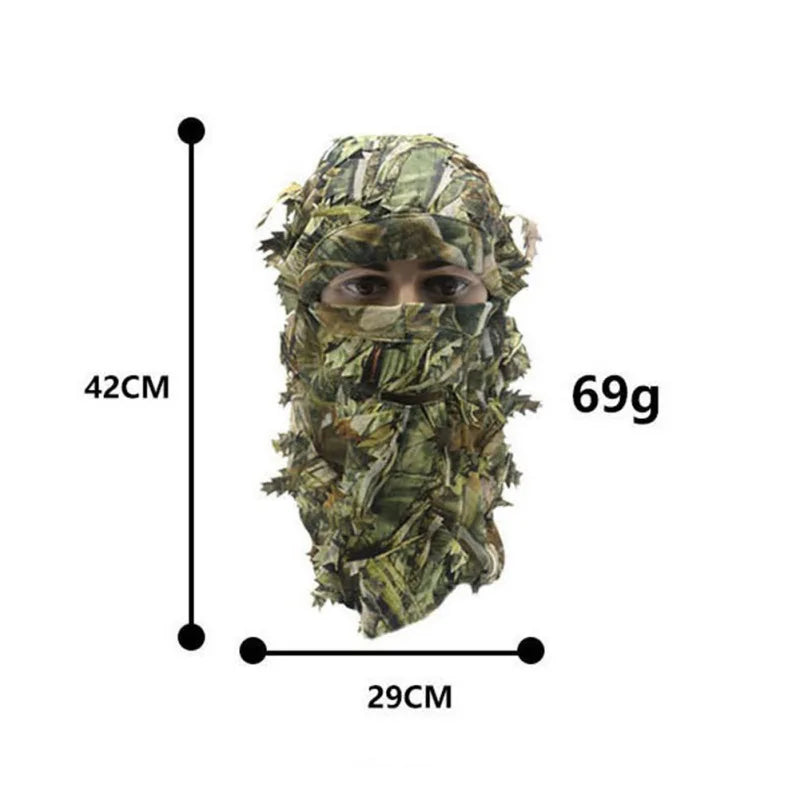 Leafy Hat 3D Full Face Mask Camo Hunting Accessories